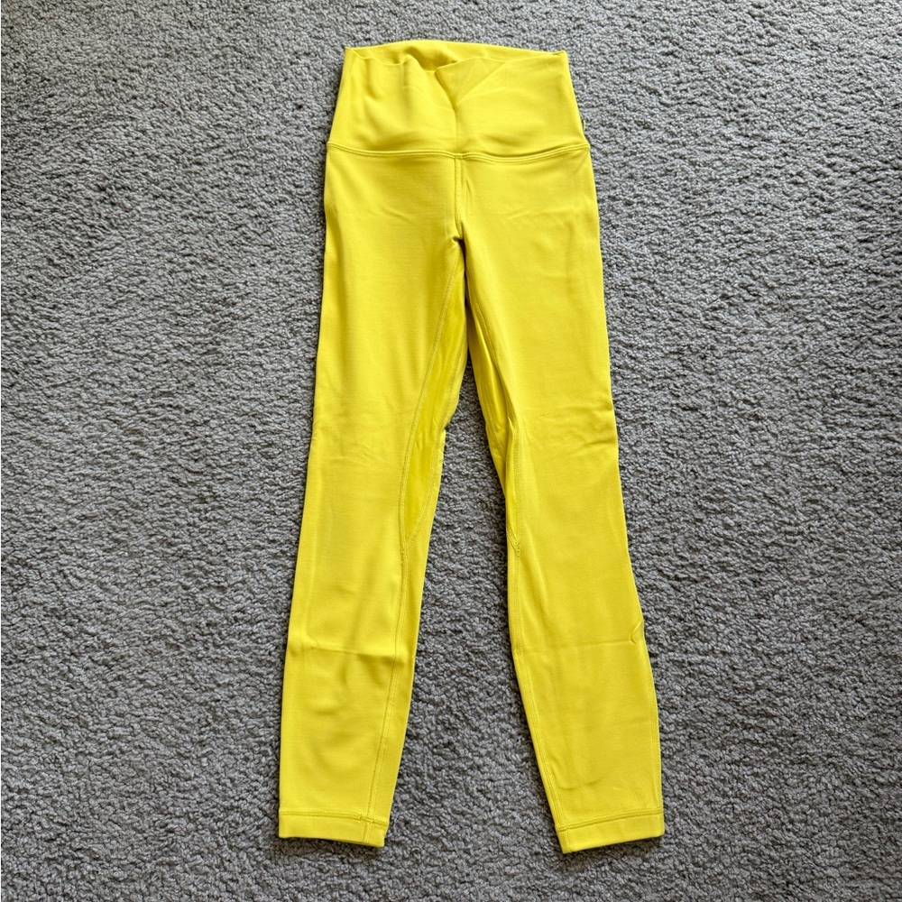 Lululemon BRIGHT yellow Align Leggings Size 4